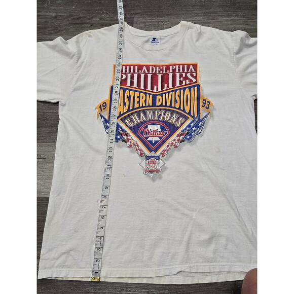 Vintage Philadelphia Phillies 93 Eastern Division Champions Short Sleeve Shirt - Picture 9 of 10